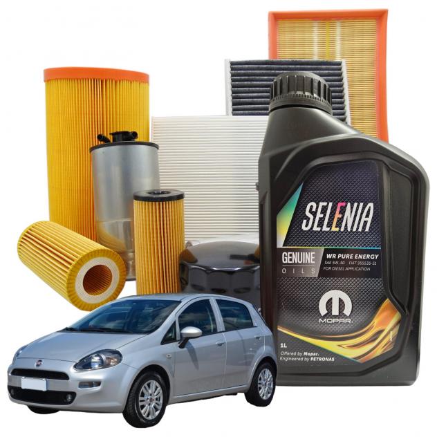 Kit Tagliando 4 Litri Olio Motore Selenia Wr Pure Energy 5w30 Fiat Grande Punto