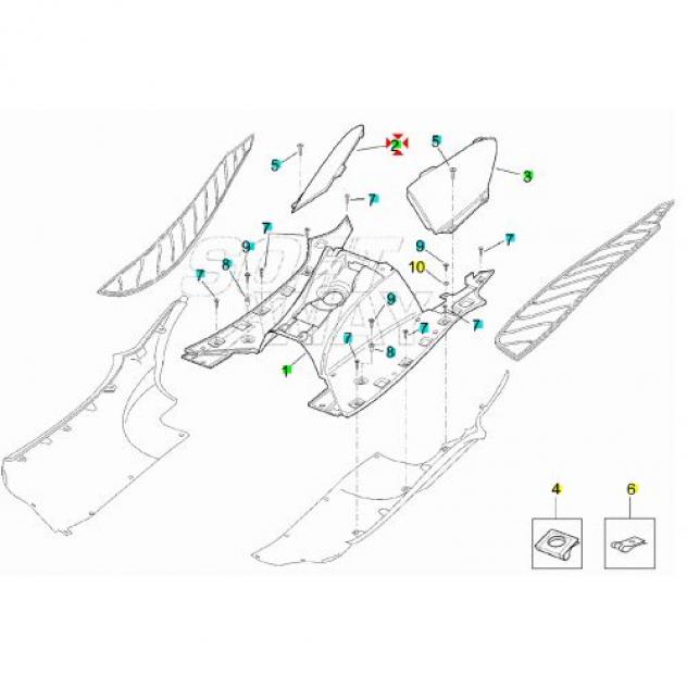 Sportello laterale destro Aprilia Leonardo AP8149607 - Foto 5