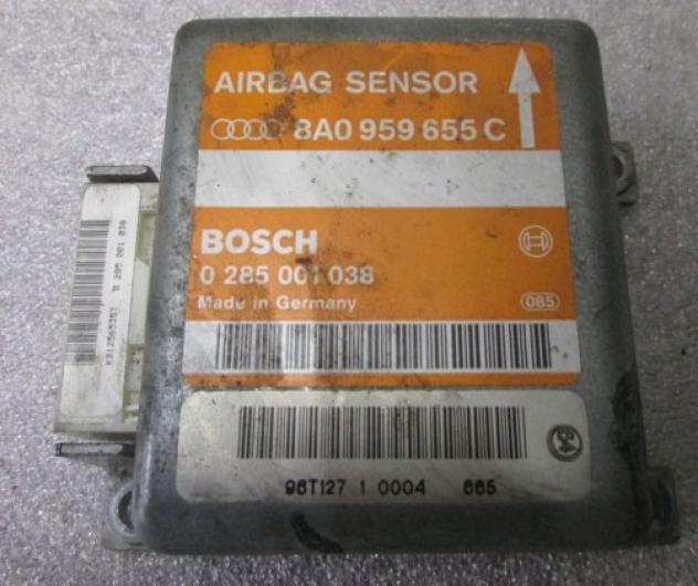 8A0959655C CENTRALINA AIRBAG SENSOR AUDI A4 B5 SW 1.9 D 81KW 5M 5P (1996) RICAMBIO USATO 0285001038 96T12710004665
