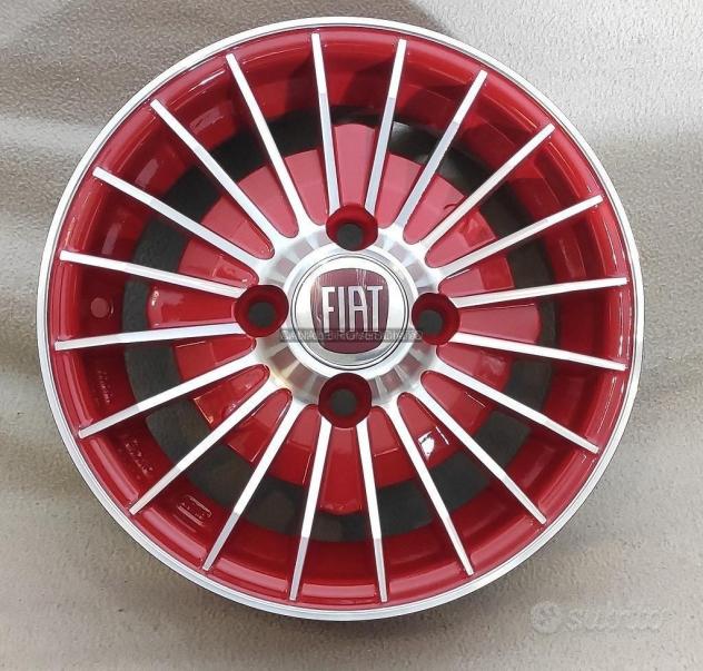 Cerchi grifo 12 pollici 4x98 ROSSO fiat 126 - Foto 7