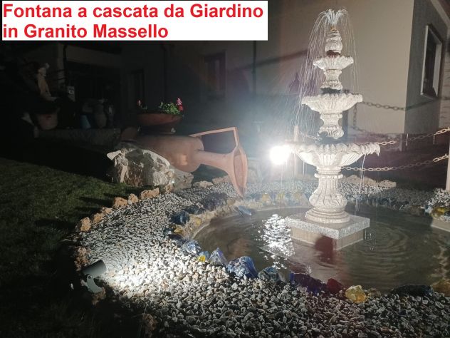 Fontana a cascata da Giardino in Granito Massello