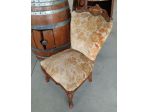 Sedia Antica Barocca Stile Luigi XV in Tessuto Velluto Floreale Oro/Beige