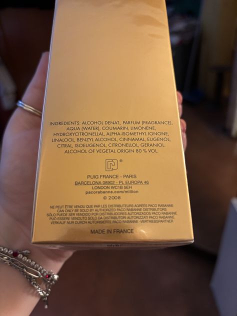 PROFUMO NUOVO SIGILLATO DA UOMO ORIGINALE FIRMATO:PACO RABANNE”1 MILLION”100 - Foto 10