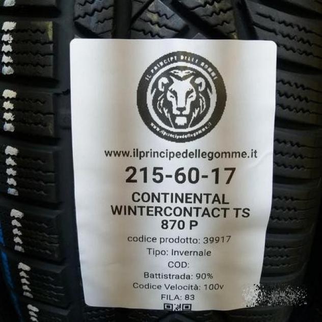 4 gomme 215 60 17 continental a39917 - Foto 2