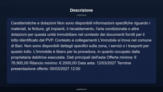 Immobile in asta di 80 m² in vendita a Bari - Foto 13