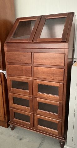 NUOVA DISPENSA 10 CASSETTI 2 RIBALTE DI VERO LEGNO MASSELLO - Foto 2