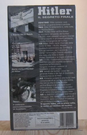 VHS documentario, Hitler, L’enigma del bunker - NUOVO - Foto 2