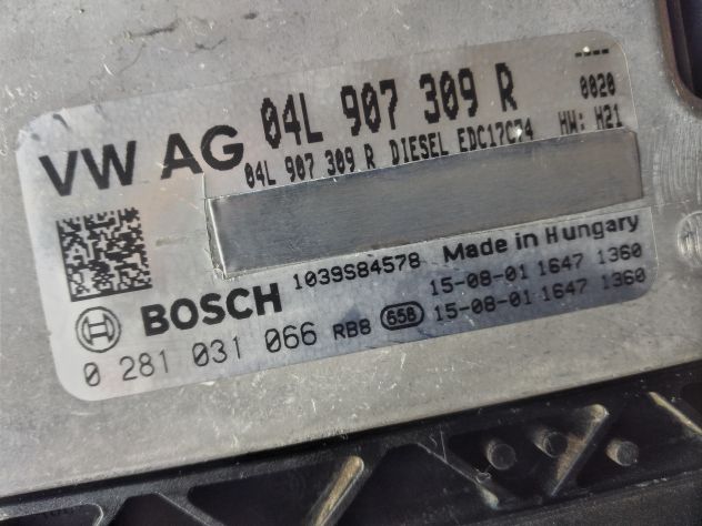 CENTRALINA ECU 0281031066 EDC17C74 VW GOLF VII PASSAT Vw Golf 7 Centralina moto - Foto 6