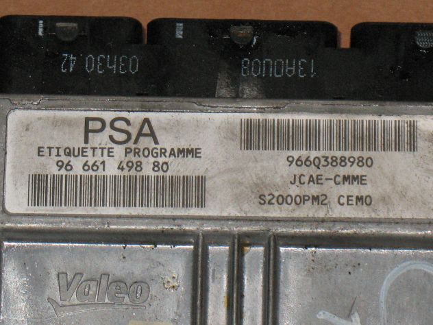 9666149880 ECU CITROEN C3 PSA VALEO 1.4 9660388980 S2000PM2 CEM0 2158664602A - Foto 2