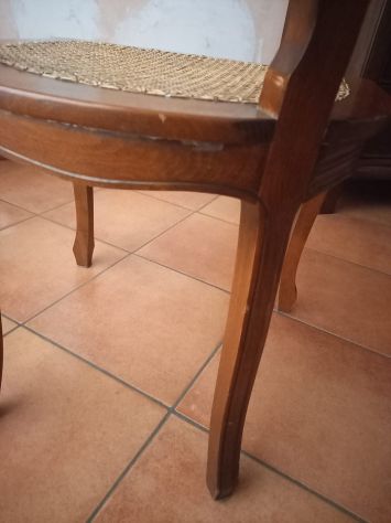 Vendo sedia poltrona in legno e paglia di vienna - Foto 4
