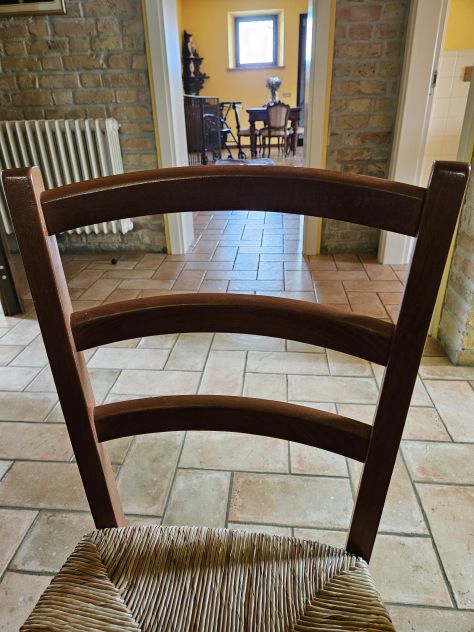 4 sedie in legno impagliate - Foto 2