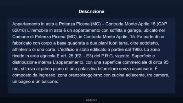 Immobile in asta di 95 m², box auto in vendita a Potenza Picena - Foto 4