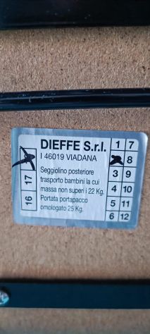 Seggiolino bici DIEFFE posteriore MADE IN ITALY - Foto 5
