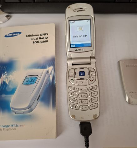 Samsung SGH 5500 funzionante con caricabatterie batteria supplementare e manuale