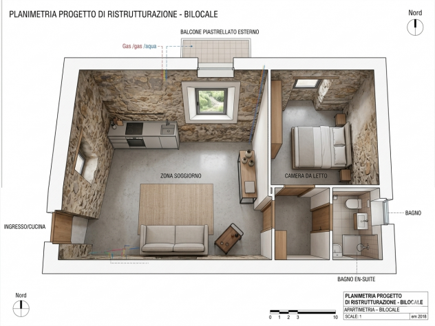 Appartamento in vendita a San Giuliano Terme 55 mq Rif: 1414315 - Foto 8
