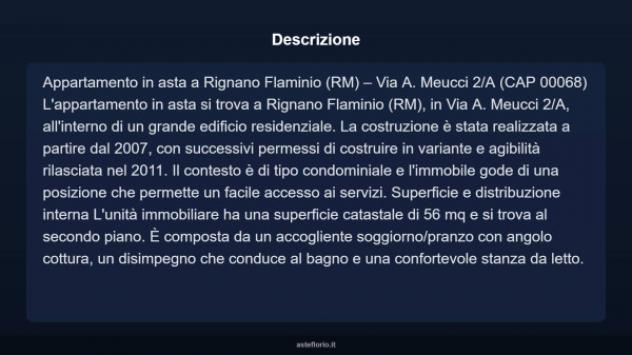 Immobile in asta di 56 m² in vendita a Rignano Flaminio - Foto 3