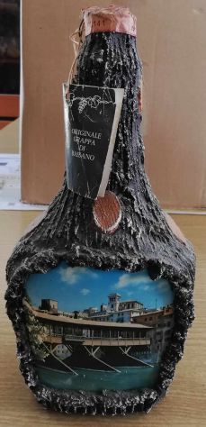 Bottiglia liquore limone rivestito legno vintage - Foto 6