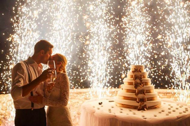Noleggio Fontane Luminose Fredde Sparkular Stelle Scintillanti