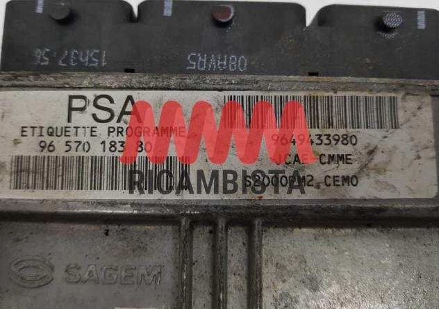 9657018380 9649433980 Citroen C2 1.4 centralina motore Sagem - Foto 2