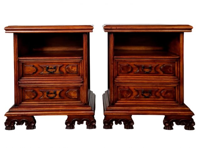 Coppia Comodini in LEGNO MASSICCIO - Arte Povera - x2 pezzi