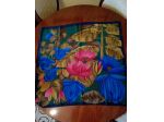 BALENCIAGA foulard donna in seta senza scatola con motivo floreale su sfondo