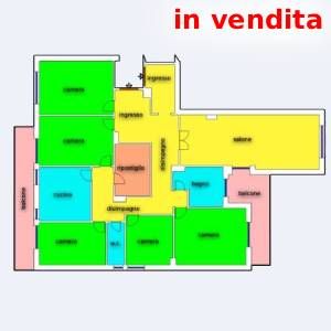 Cod. 468 . Salerno- zona Carmine, appartamento di mq 180