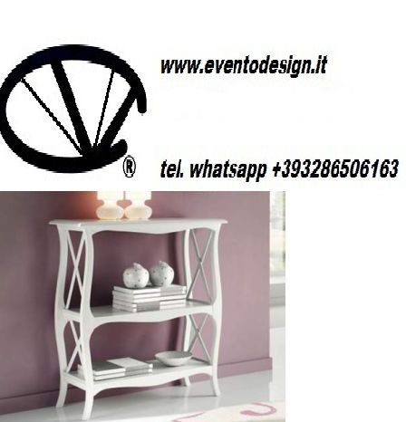 consolle in stile provenzale, moderno bianco opaco