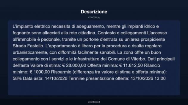 Immobile in asta di 54 m² in vendita a Viterbo - Foto 16