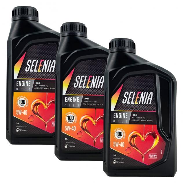 Olio Motore Selenia WR 5W40 3L Lubrificante Sintetico Auto Diesel Euro 4