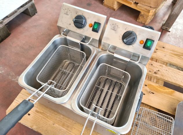 friggitrice inox doppia vasca usata - Foto 4