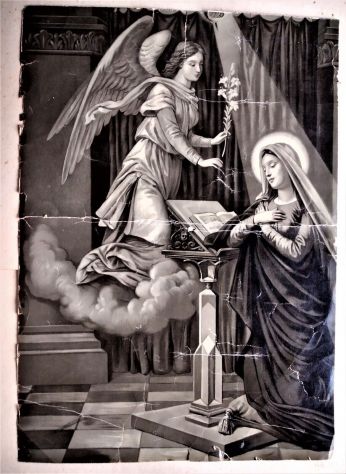 STAMPA CON IMMAGINE SACRA EPOCA INIZI 900