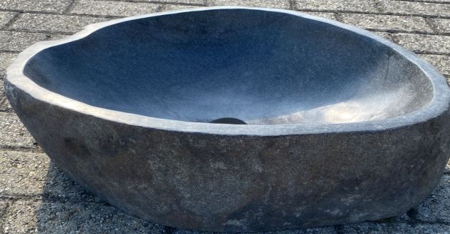 Lavabo lavandino da appoggio in pietra sasso di fiume 2 - Foto 7