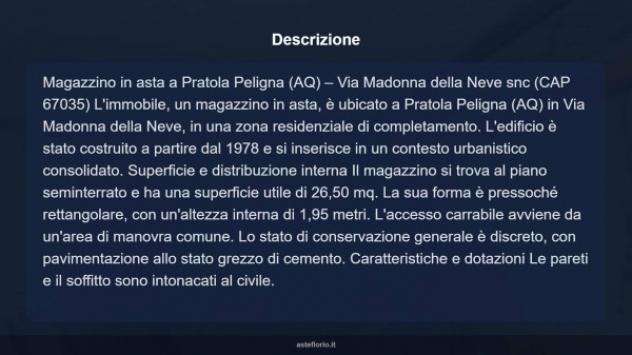 Immobile in asta di 26 m² con più di 5 locali in vendita a Pratola Peligna - Foto 5