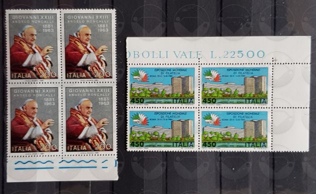 ITALIA francobolli in blocco di 4 - 1944-1988 - Foto 4