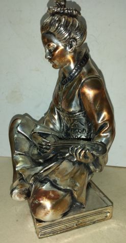 STATUETTA IN METALLO O SIMILARE VINTAGE ARGENTATA - Foto 9