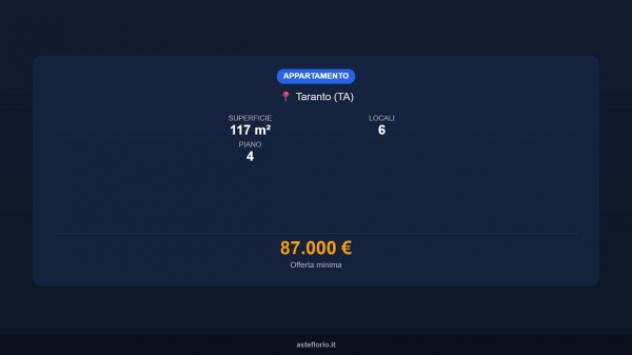 Immobile in asta di 117 m² con più di 5 locali in vendita a Taranto - Foto 15