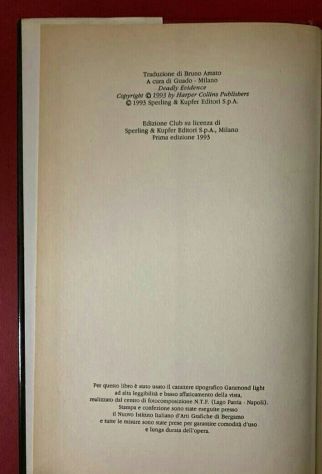 Body of evidence Il corpo del reato di Harrison Arnston 1°Ed.Club,1993 perfetto - Foto 2