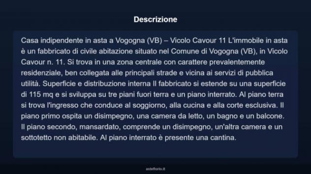 Immobile in asta di 115 m² in vendita a Vogogna - Foto 3