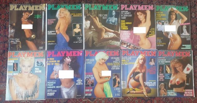Lotto 10 Playmen anni '80 '90 Moana Pozzi Carmen Russo Pamela Prati altro