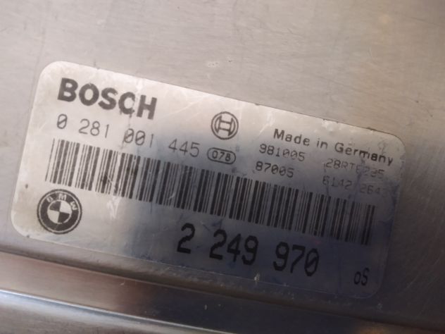 0281001445 BOSCH EDC15M 7785098 CENTRALINA MOTORE ECU BMW 320D E46 100KW 136CV - Foto 6