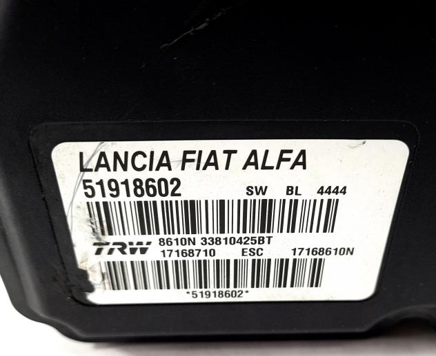 ABS LANCIA Delta 3° Serie 51918602 198 A2.000 Diesel 1600 (0811) - Foto 6
