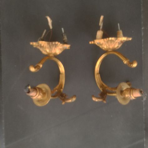 Coppia di Applique del 1900 dorate - Foto 6