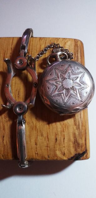 OROLOGIO CON PORTAOROLOGIO ANNI 1900-1920 - Foto 3
