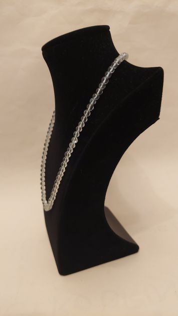 Collana girocollo in topazio azzurro chiusura in argento 925 dorata - Foto 5