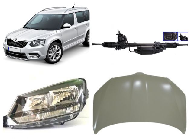 Skoda Yeti frontale paraurti parafango rinforzo airbag fanale 2013-18