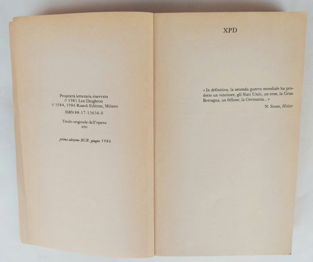 XPD di Len Deighton 1°Ed.Rizzoli, giugno 1986 - Foto 5