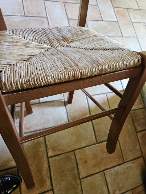 4 sedie in legno impagliate - Foto 4