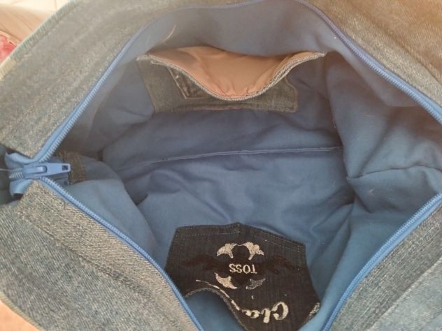 Borsa a tracolla handmade denim riciclato patchwork – unica! - Foto 2