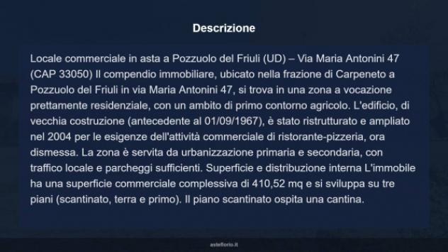 Immobile in asta di 410 m² in vendita a Pozzuolo del Friuli - Foto 3