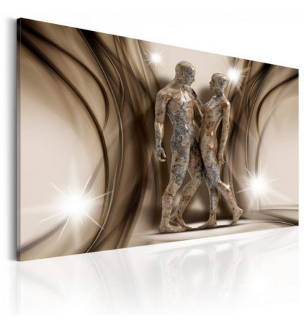 Quadro Con 2 Innamorati - Beige - ARREDALACASA